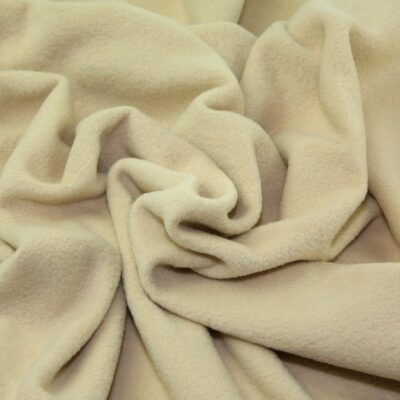 Plain Beige Fleece Soft Fabric Anti pil 150cm