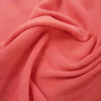 Plain Coral Pink Fleece Soft Fabric Anti Pill 150cm