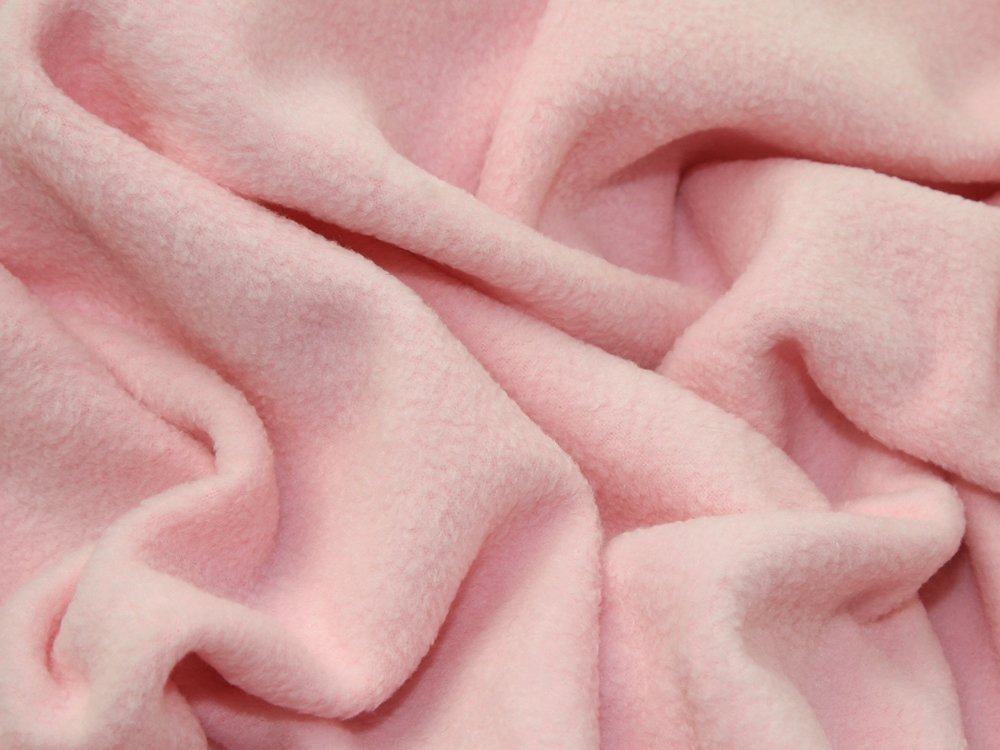Plain Light Pink Fleece Soft Fabric Anti Pill 150cm