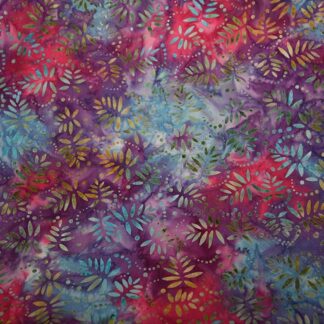 Thimbles Fabric Shop Christams Fat Quarters, Quilting Fabric Indonesian Batik "Flower and Dots"
