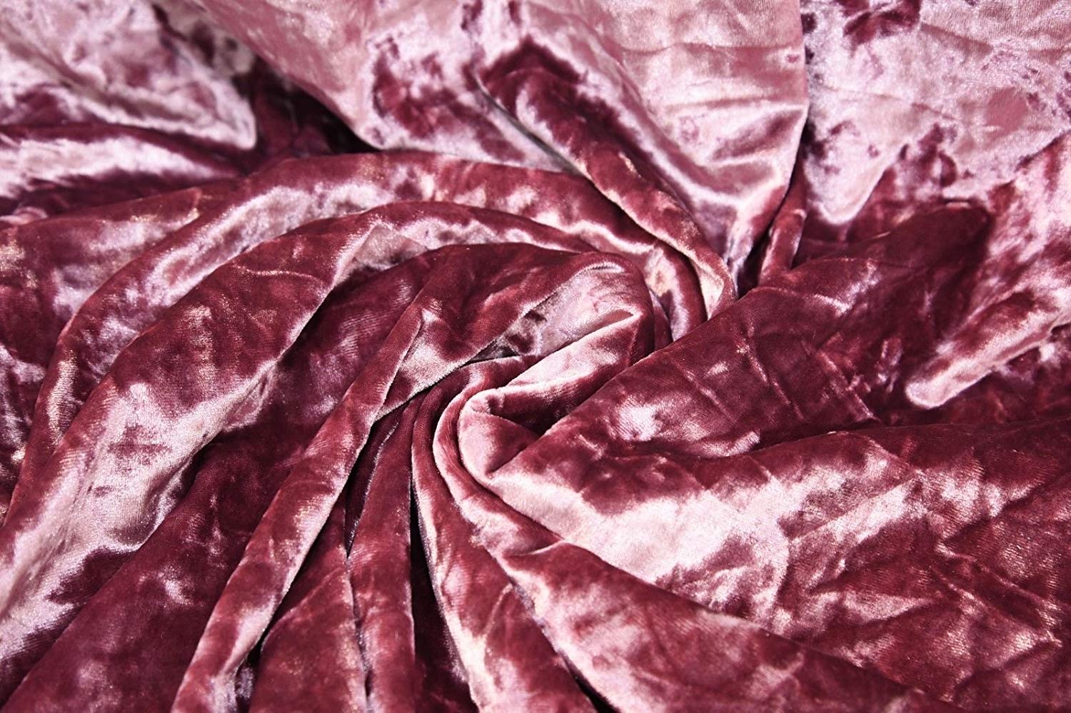 Dusky Pink Stretched Crushed Velvet Velour - Thimbles Fabric Shop