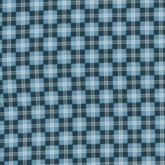 Blue Tartan Checks 100% Designer Quilting Cotton