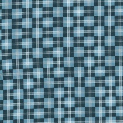 Blue Tartan Checks 100% Designer Quilting Cotton