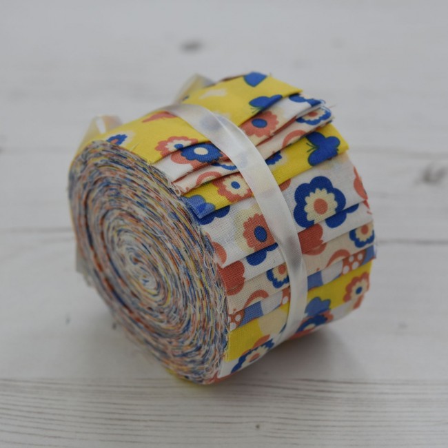 Tessuto Freedom Flower Faries Yellow Jelly Baby Roll Multicolore 