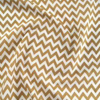 Beige Polycotton Fabric Dressmaking Material Crafts 6mm Chevron Material Zig Zag