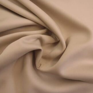 Beige Plain Scuba Bodycon Stretch Jersey Dress Fabric
