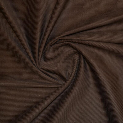 100% Cotton 8 Wale Brown Italian Woven Corduroy Fabric Soft Upholstery Dressmaking