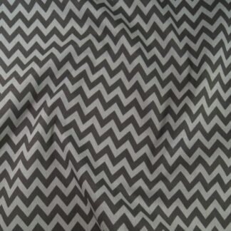 Dark Grey Polycotton Fabric Dressmaking Material Crafts 6mm Chevron Material Zig Zag