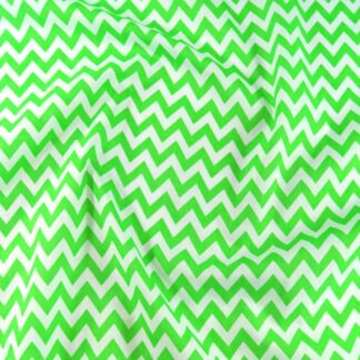 Lime Green Polycotton Fabric Dressmaking Material Crafts 6mm Chevron Material Zig Zag