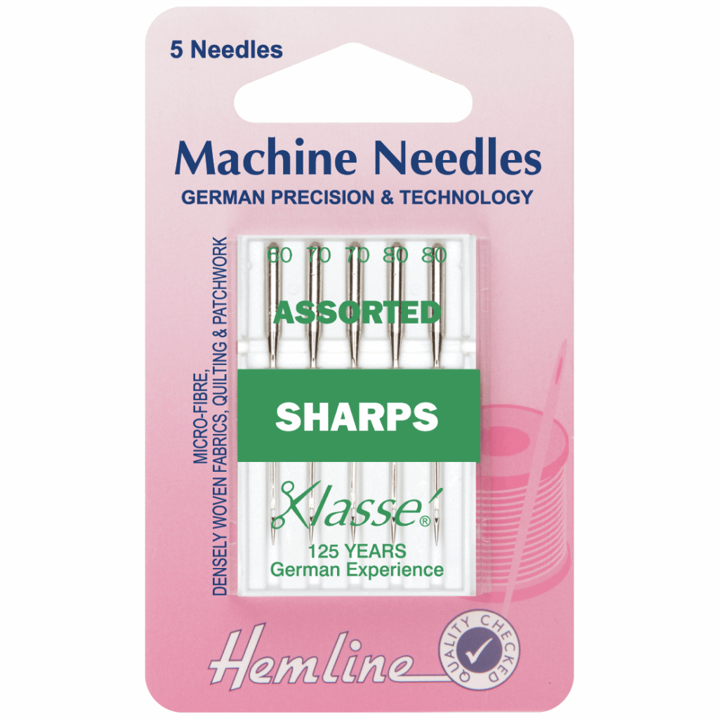 Sharps Assorted Sewing Machine Needles. Thimbles Fabric Shop