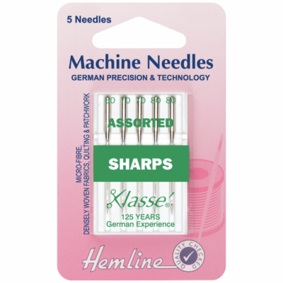 Sharps Assorted  Sewing Machine Needles.