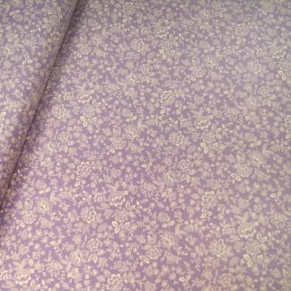 Beige on Lilac Purple Ditsy Flowers Small Florals 100% Egyptian Cotton Quilting Dressmaking Blenders FF25 Col 4