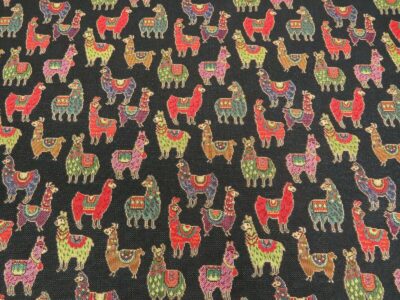 Designer Heavyweight Woven black lama Tapestry Fabric