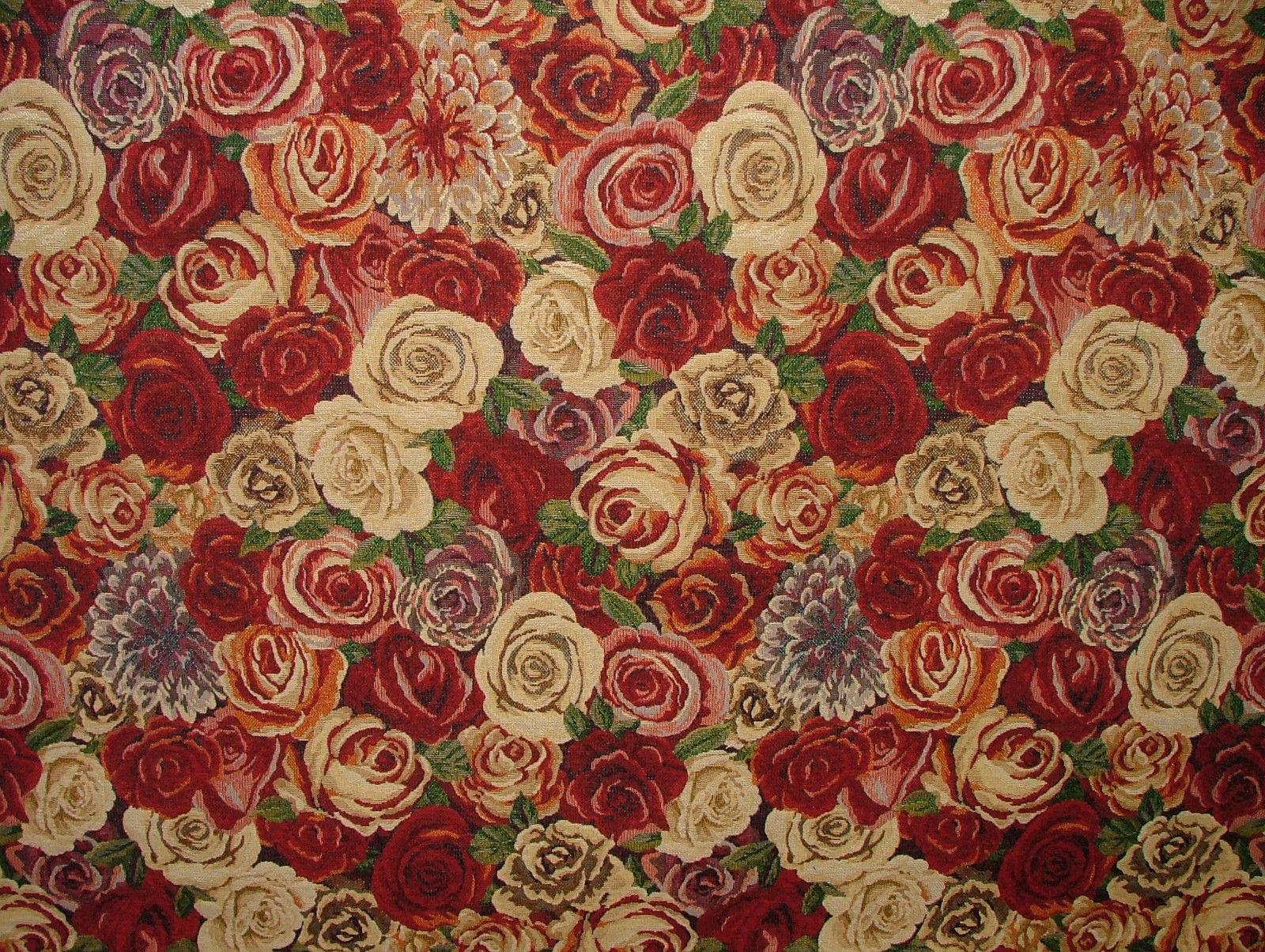 Designer Heavyweight Woven Floral Tapestry Fabric