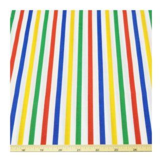 7mm Multicoloured Candy Striped Polycotton Fabric