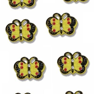butterfly-button-plastic-yellow-colour