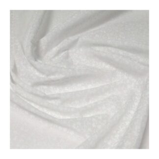 Pastel Colour Floral Printed Polycotton Fabric -White On Cream