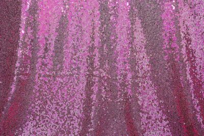 Cerise Pink - All-Over Sewn On Sequin Mesh Net Fabric - Image 3