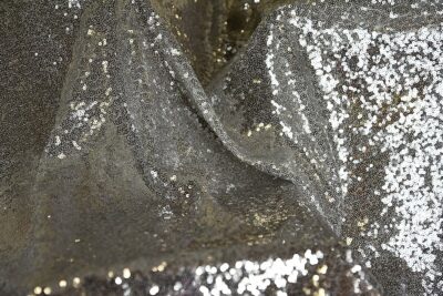 Silver - All-Over Sewn On Sequin Mesh Net Fabric - Image 3