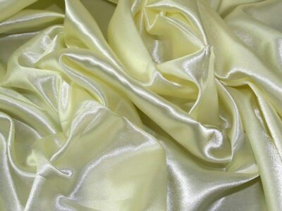 Cream Silky Satin Fabric Dress Making Material Lining 150cm/60"