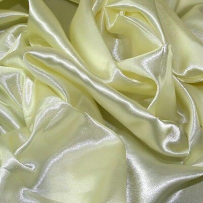 Cream Silky Satin Fabric Dress Making Material Lining 150cm/60"