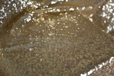 Gold - All-Over Sewn On Sequin Mesh Net Fabric