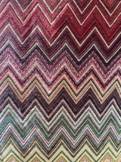 Murano Chevron Designer Heavyweight Woven Multicoloured Tapestry Fabric - Image 6