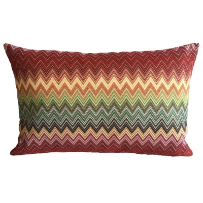 Murano Chevron Designer Heavyweight Woven Multicoloured Tapestry Fabric - Image 4