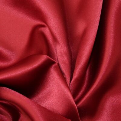 ruby red satin fabric dress