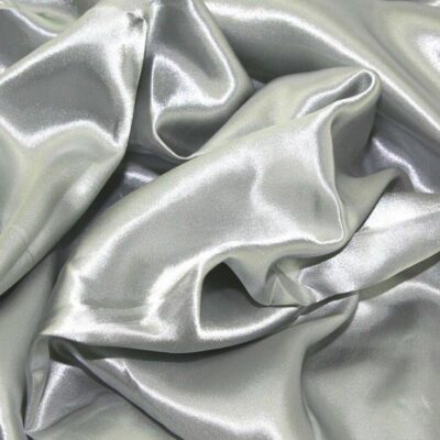 Sliver Silky Satin Fabric Dress Making Material Lining 150cm/60"