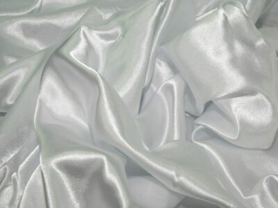 White Silky Satin Fabric Dress Making Material Lining 150cm/60"