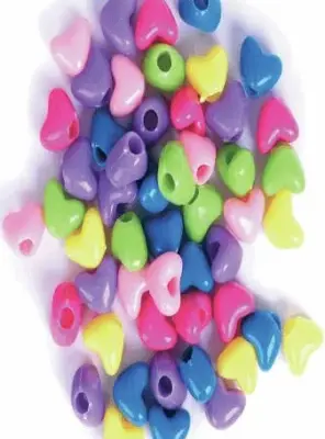 Heart Beads ( Plastic) - Toy Accessorise