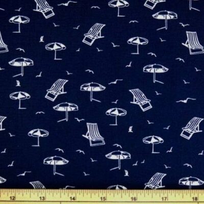 Beach Deckchairs & Parasols Soft Touch 100% Printed Cotton - Image 3