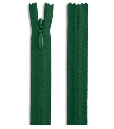 9"/23cm Bottle Green Invisible Concealed Zip