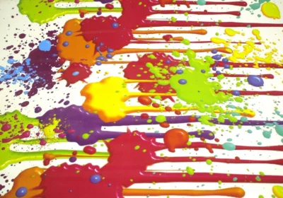 Paint Splat PVC Vinyl Wipe Clean Tablecloth - Image 2