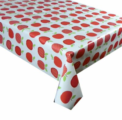 Red Apples Design PVC Vinyl Wipe Clean Tablecloth - Image 5