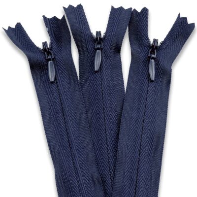 9"/23cm Navy Blue Invisible Concealed Zip