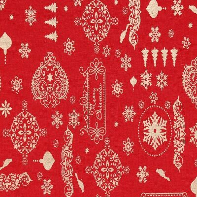 Red-festive-galore-metallic-foil-vintage-christmas-cotton