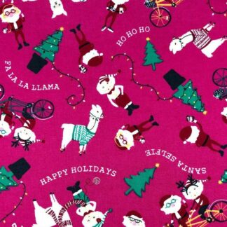 Thimbles Fabric Shop Christams Fat Quarters, Quilting Fabric 100% Cotton Printed Flannel