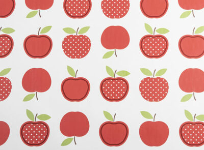 Red Apples Design PVC Vinyl Wipe Clean Tablecloth