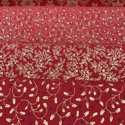 red-vintage-block-snowflake-metallic-christmas-fabric