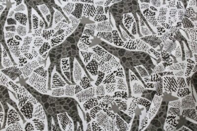 Snuggle Flannel Fabric Giraffes White - Image 2