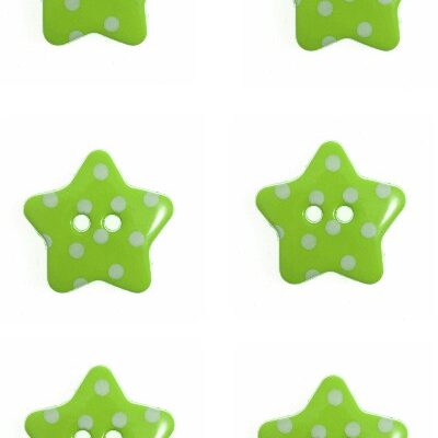 star-button-white-dots-green-colour