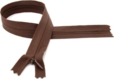 9"/23cm Brown Invisible Concealed Zip
