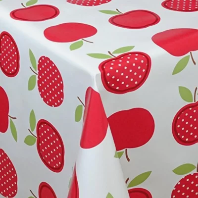 Red Apples Design PVC Vinyl Wipe Clean Tablecloth - Image 4