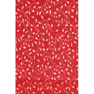 Red Mistletoe Gold Foil Vintage Christmas