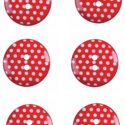 polka-dots-button-round-red-white-colour