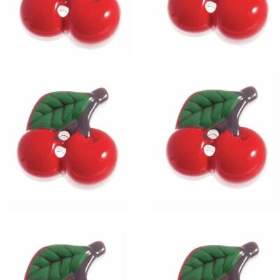 cherry-button-fruit-red-green-colour