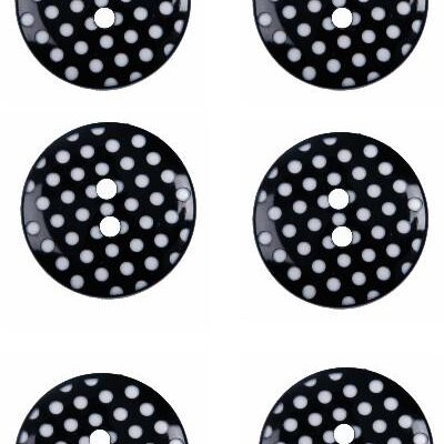 polka-dots-button-round-black-white-colour