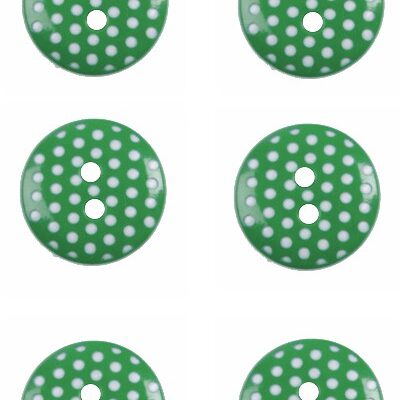 polka-dots-button-round-green-white-colour